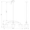 3 Light Glass Shade Chandelier