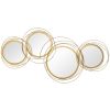 Metal Wall Art Modern Mirror Decor Home Hanging Wall Sculptures for Living Room Bedroom Dining Room Gold