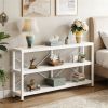 Extra long console table, sofa table with storage space, storage shelf, display rack, open storage rack
