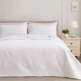 Exclusivo Mezcla Ultrasonic King Size Quilt Set White