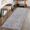 LOOM & LUXE Collection 2X8 Silver/Oriental Non-Shedding Living Room Bedroom Dining Home Office Stylish and Stain Resistant Area Rug