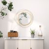 25.6" Circle Mirror for Wall, Modern Metal Wall Art for Living Room, Bedroom and Dining Room, Gold