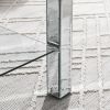 W 40 "X D 20" X H 20 "Curved border carved mirror coffee table: Silver mirror glass tabletop with sparkling diamond edge frame and crystal mirror legs