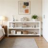 Extra long console table, sofa table with storage space, storage shelf, display rack, open storage rack