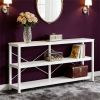 Extra long console table, sofa table with storage space, storage shelf, display rack, open storage rack