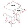 White Nightstand 2 Drawers 28 inches Tall for Bedroom,Wood Sofa Side Table with Storage Shelf,Large End Tables,Modern Bedside Table for Home Furniture