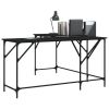Desk Black 58.7"x58.7"x29.5" Engineered Wood