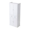 72" Kitchen Pantry Storage Cabinet, Freestanding Utility Cabinets with Doors, Drawer and 3 Adjustable Shelves, Tall Food Buffet Pantries for Kitchen,