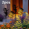 Outdoor Solar Watering Can with Lights Garden Decor Large Solar Powered Lanterns Hanging Waterproof LED Decorative Retro Metal Kettle String Lights fo