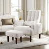 Living room sofa single chair with ottoman, Modern multi-function fabric living room chair bed
