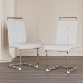 Modern Dining Chairs (Color: White+plating+2in1)